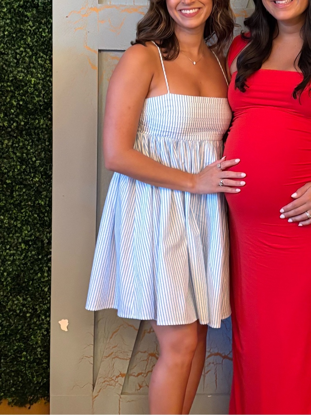 ASOS blue and white dress